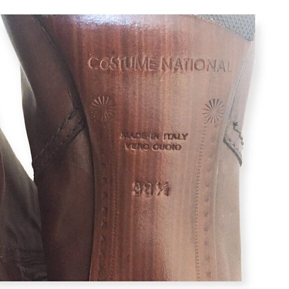Vintage‎ Y2K Costume National side gore brown booties 38.5 EU - Picture 11 of 14